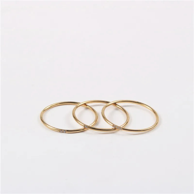 18k Gold Plated Minimalist Rings