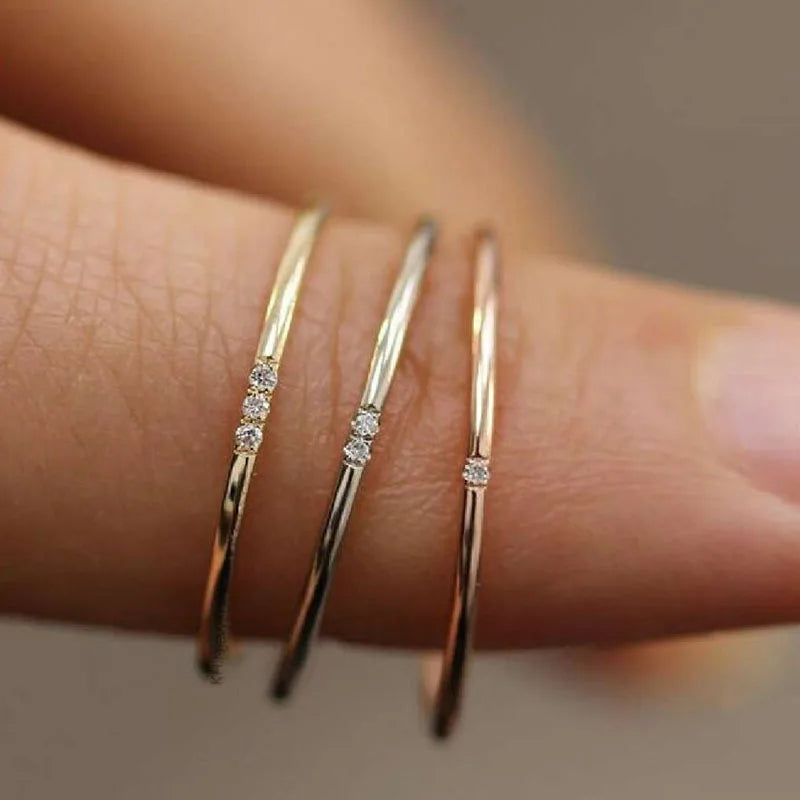 18k Gold Plated Minimalist Rings