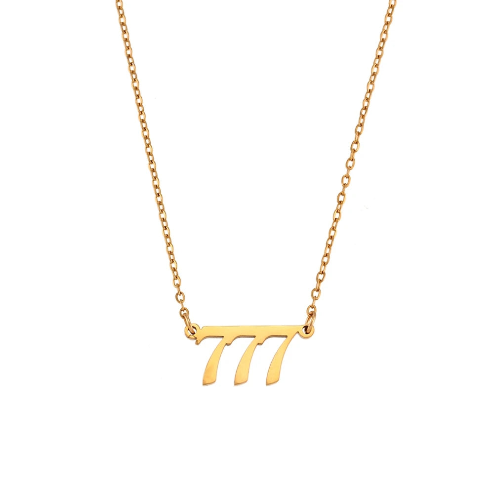 Gold Plated Angel Number Necklace