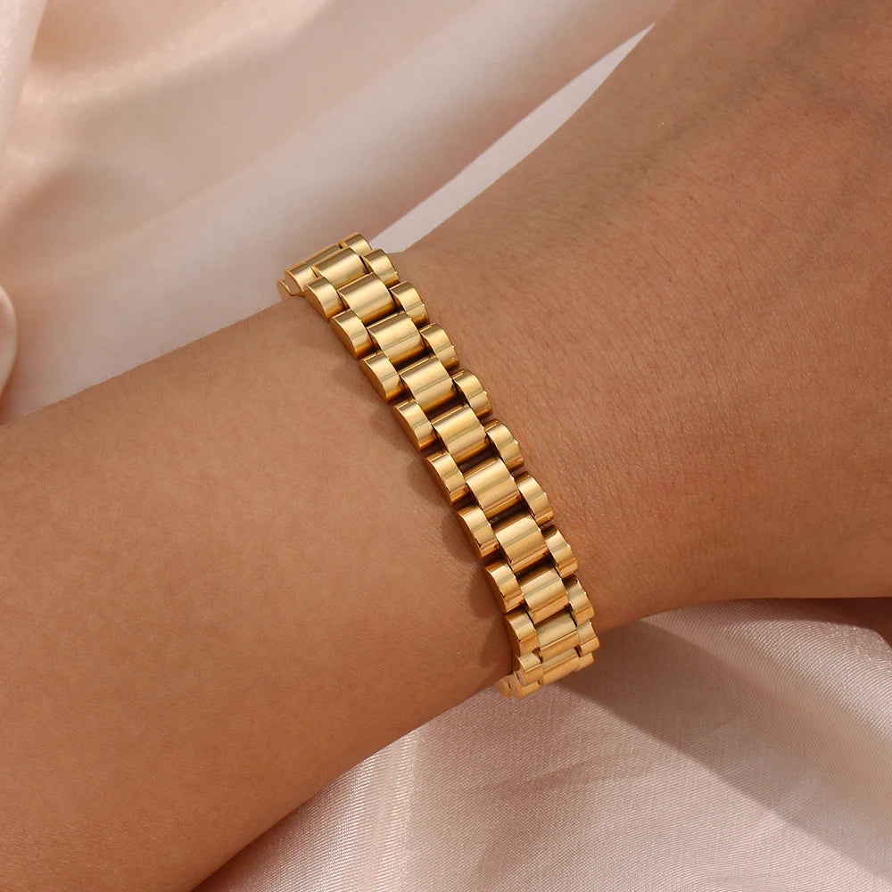 18k Gold Plated Cuban Chain Bracelets