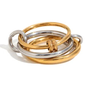 18K Gold Plated Multiple Layers Ring