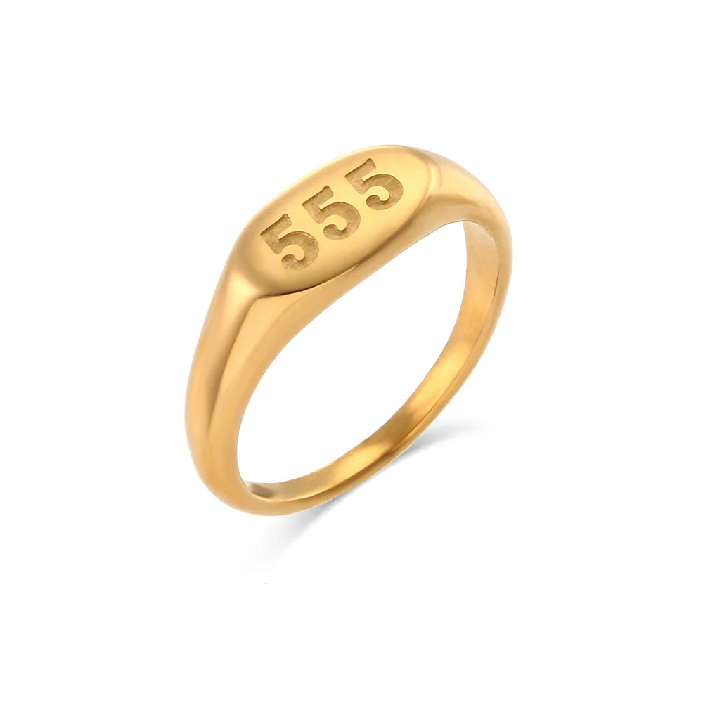 18K Gold Plated Angel Number Rings