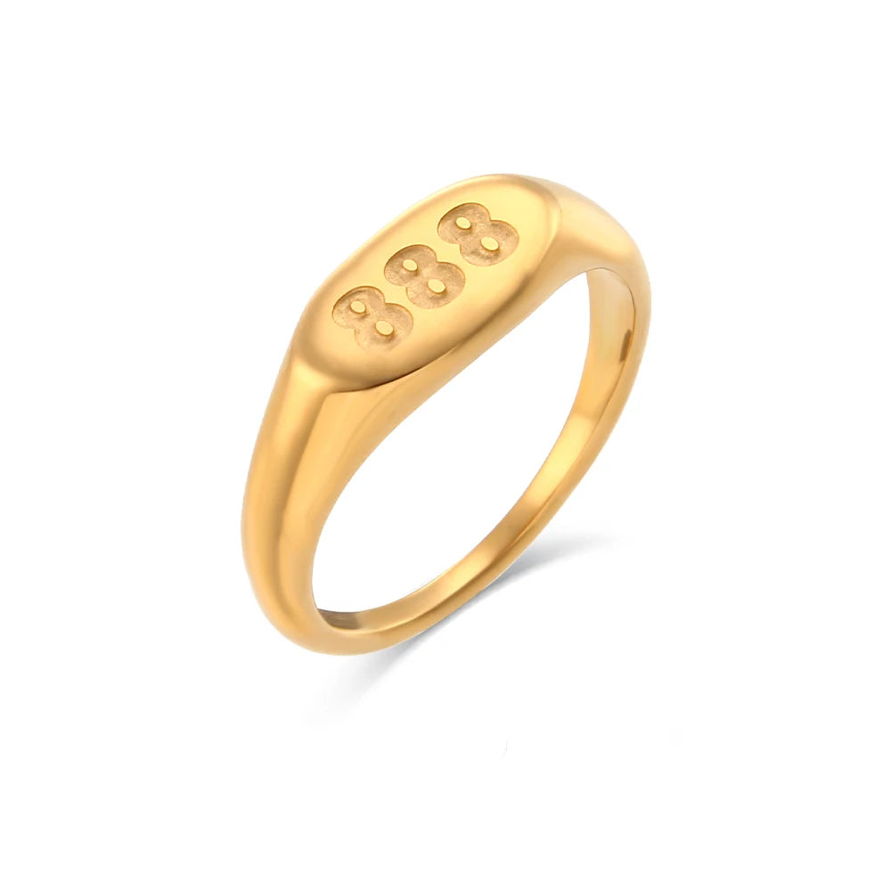 18K Gold Plated Angel Number Rings