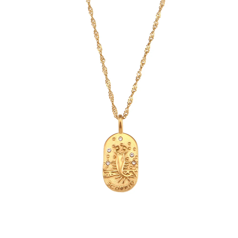 18k Gold Plated Zodiac Sign Necklaces