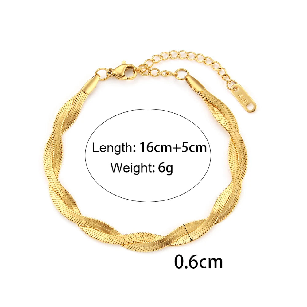 18k Gold Plated Cuban Chain Bracelets