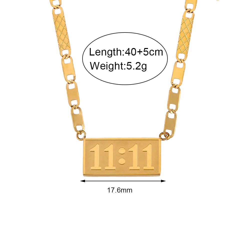 18K Gold Plated 11:11 Number Necklace