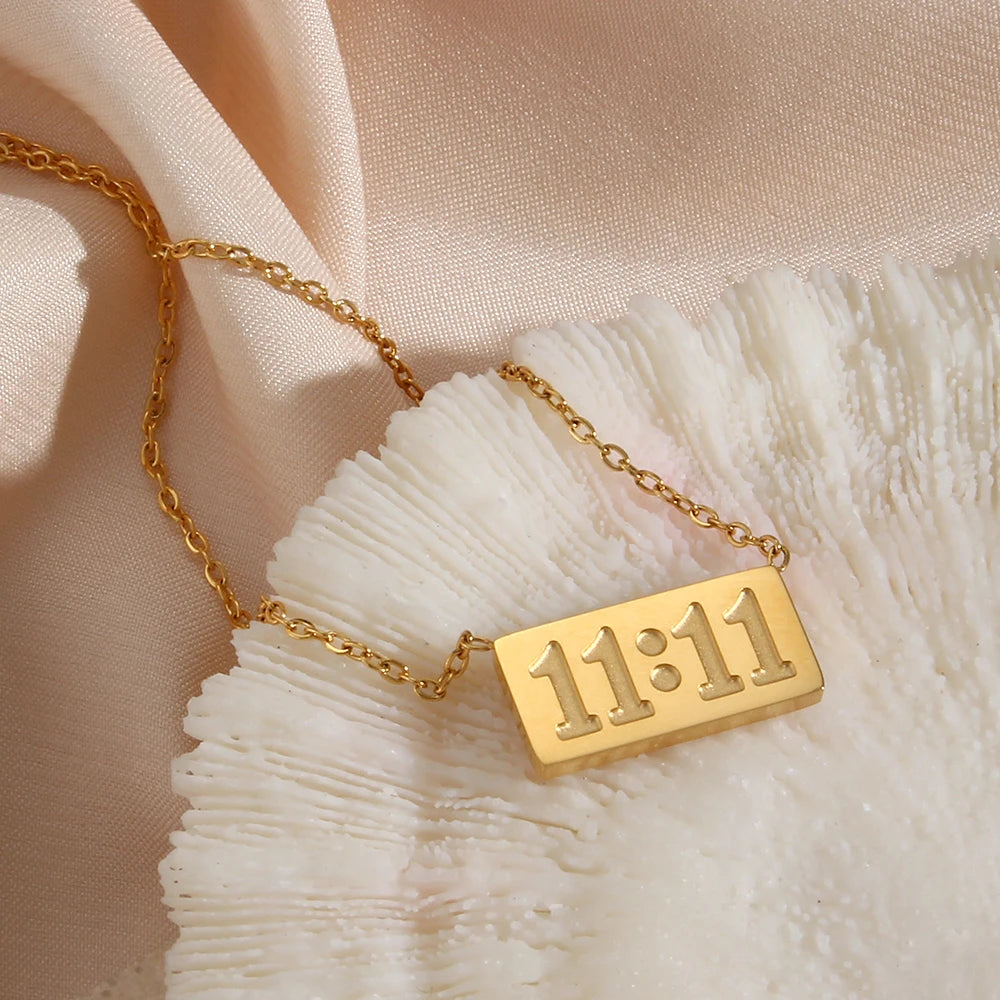 18K Gold Plated 11:11 Number Necklace