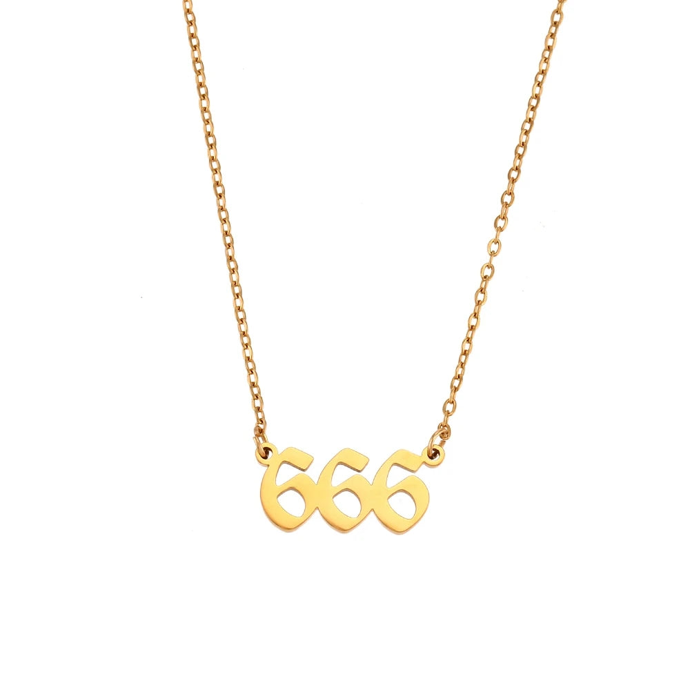 Gold Plated Angel Number Necklace