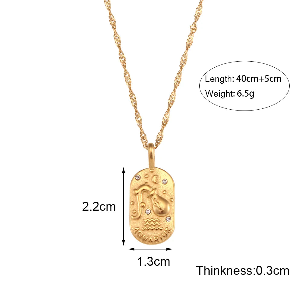 18k Gold Plated Zodiac Sign Necklaces