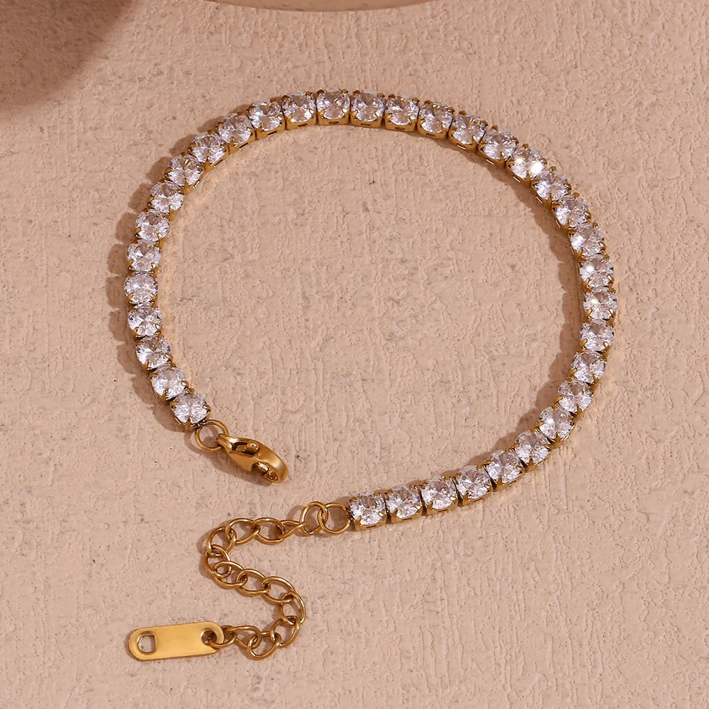 18K Gold Plated Zircon Tennis Bracelet