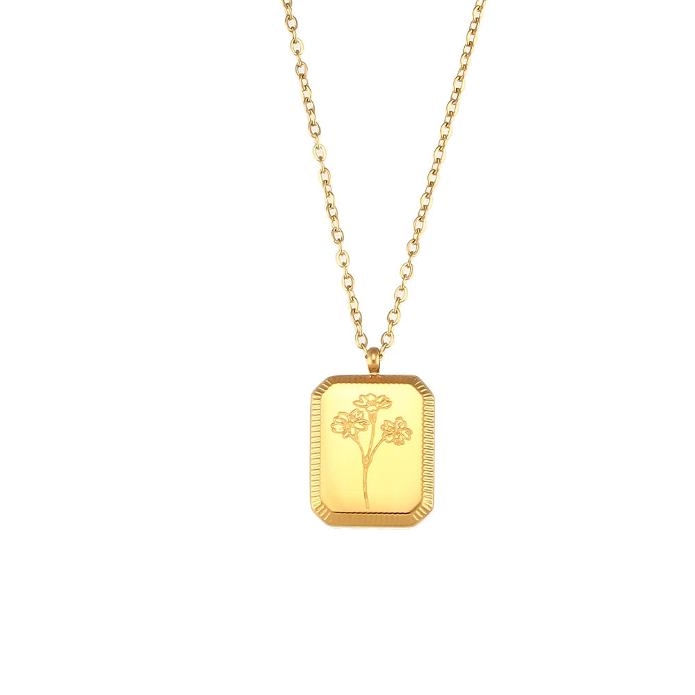 Gold Plated Flower Necklace