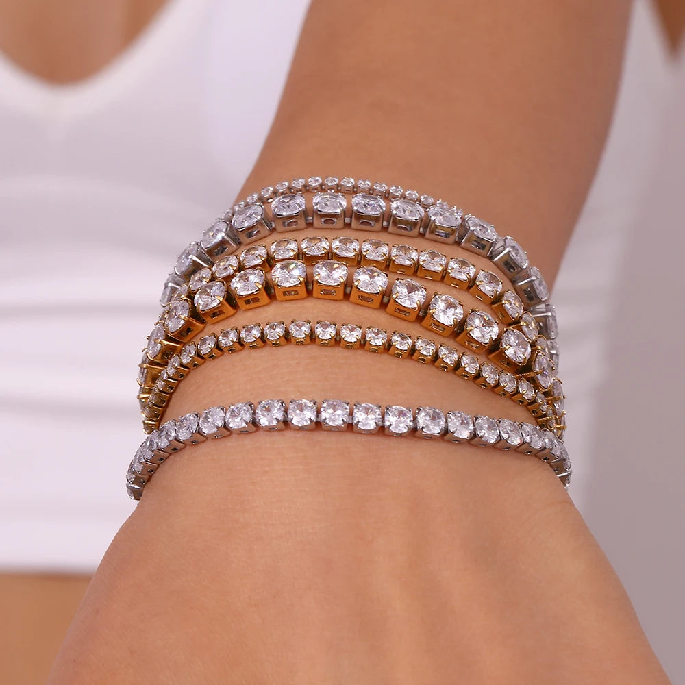 18K Gold Plated Zircon Tennis Bracelet