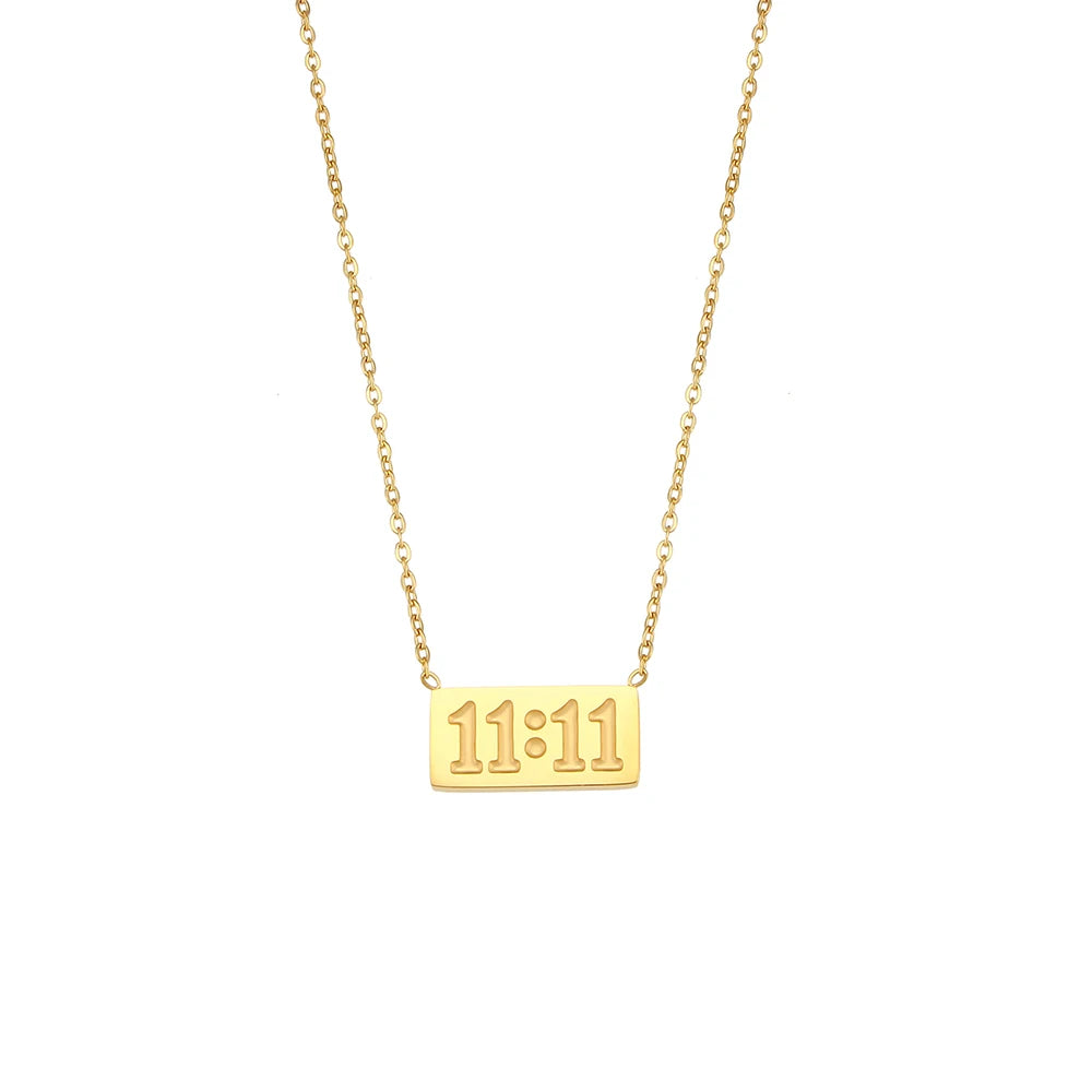 18K Gold Plated 11:11 Number Necklace