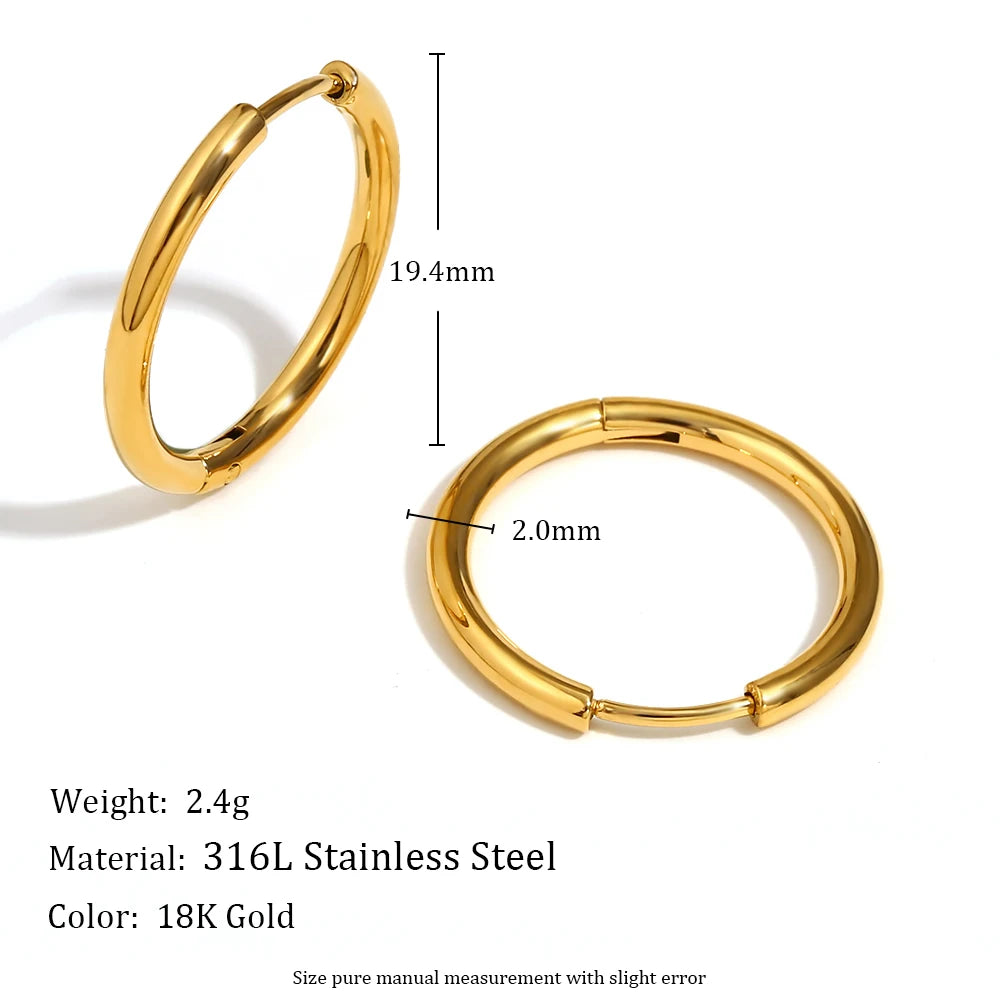 14k Gold Plated Hoop Earrings