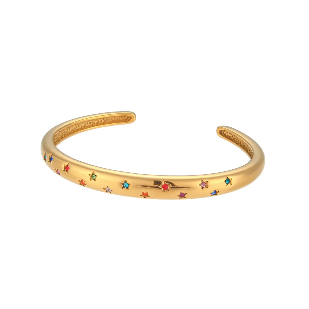 18K Gold Plated Zircon Bangles