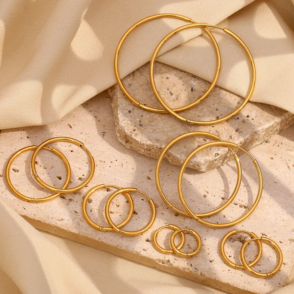 14k Gold Plated Hoop Earrings