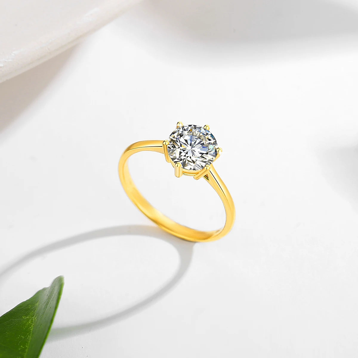 14K Gold Moissanite Ring - 1,2,or 3 CT