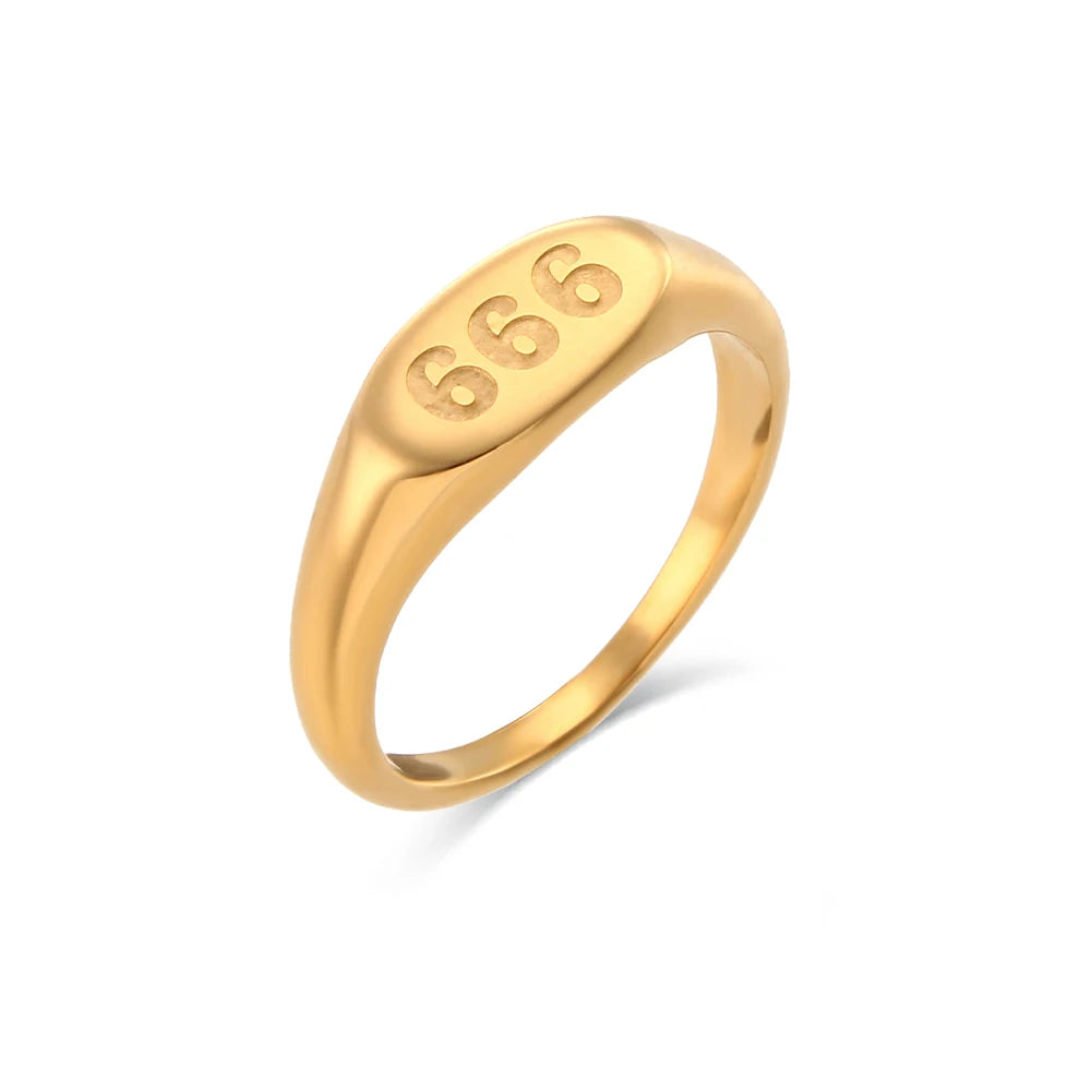 18K Gold Plated Angel Number Rings