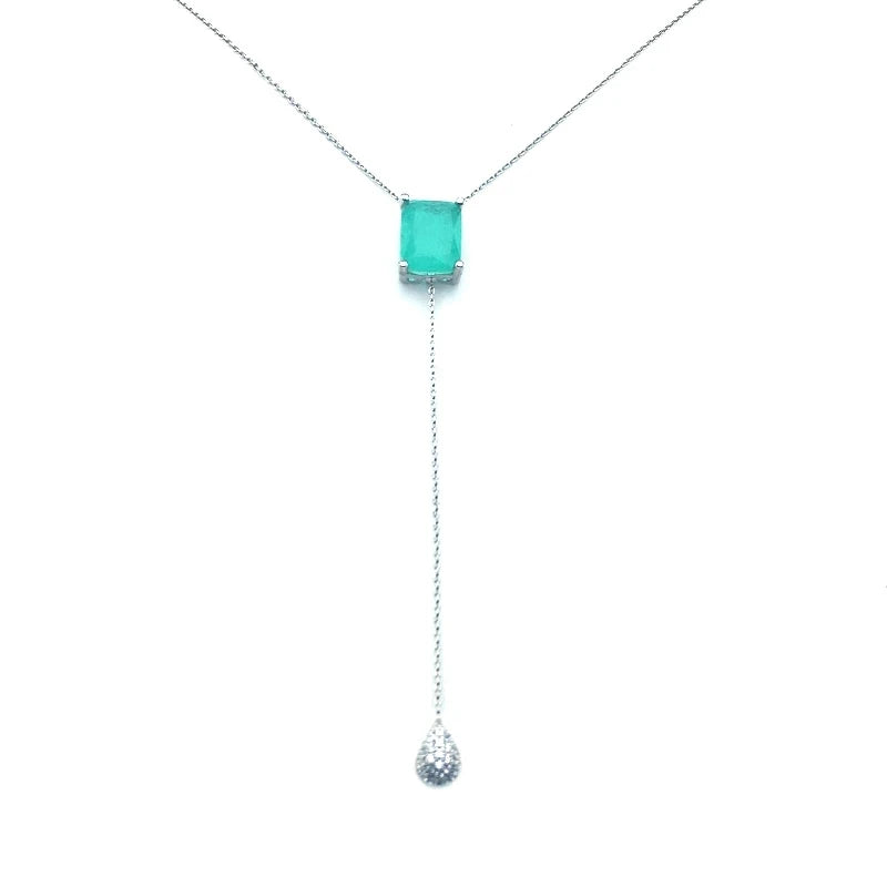 Lab Created Emerald Pendant Necklace