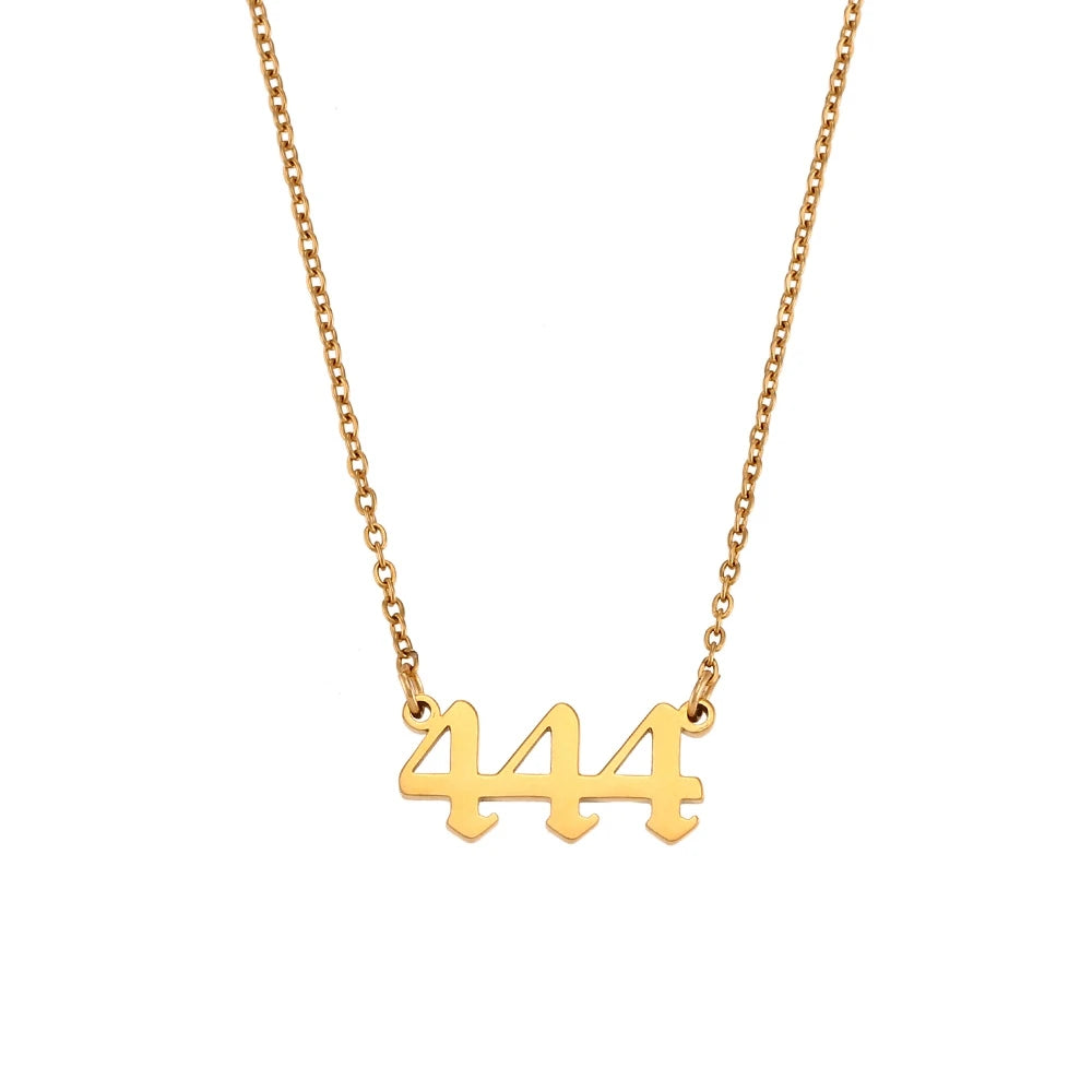 Gold Plated Angel Number Necklace