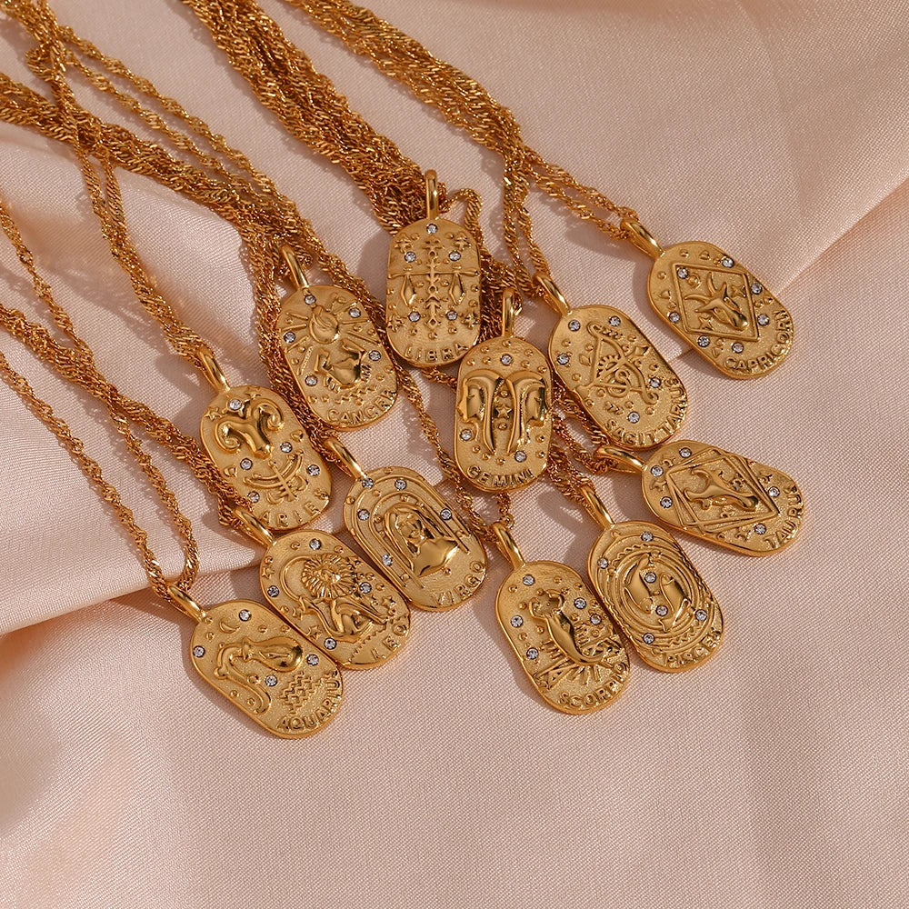 18k Gold Plated Zodiac Sign Necklaces