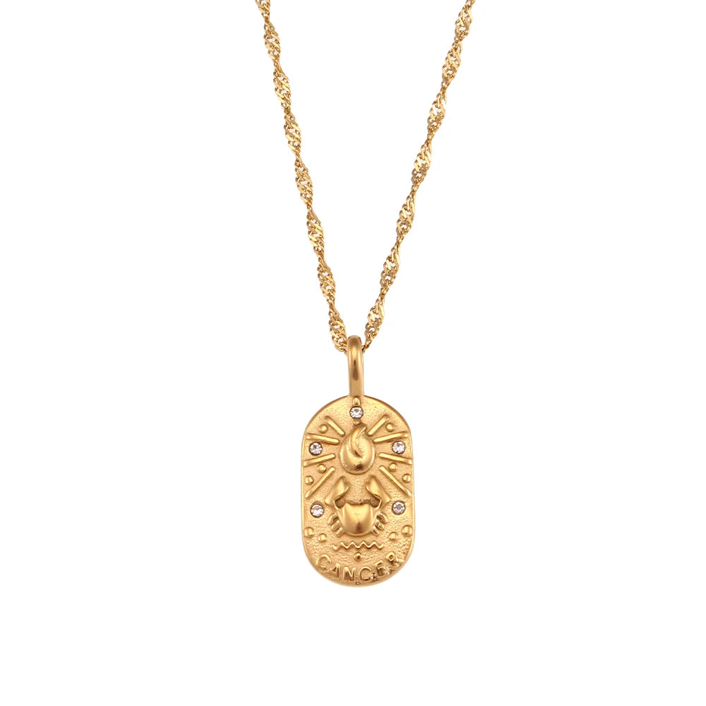 18k Gold Plated Zodiac Sign Necklaces