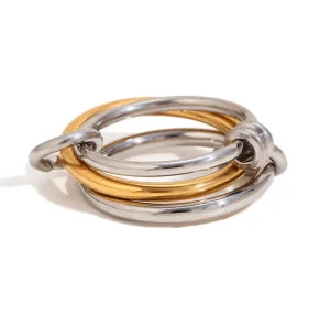 18K Gold Plated Multiple Layers Ring