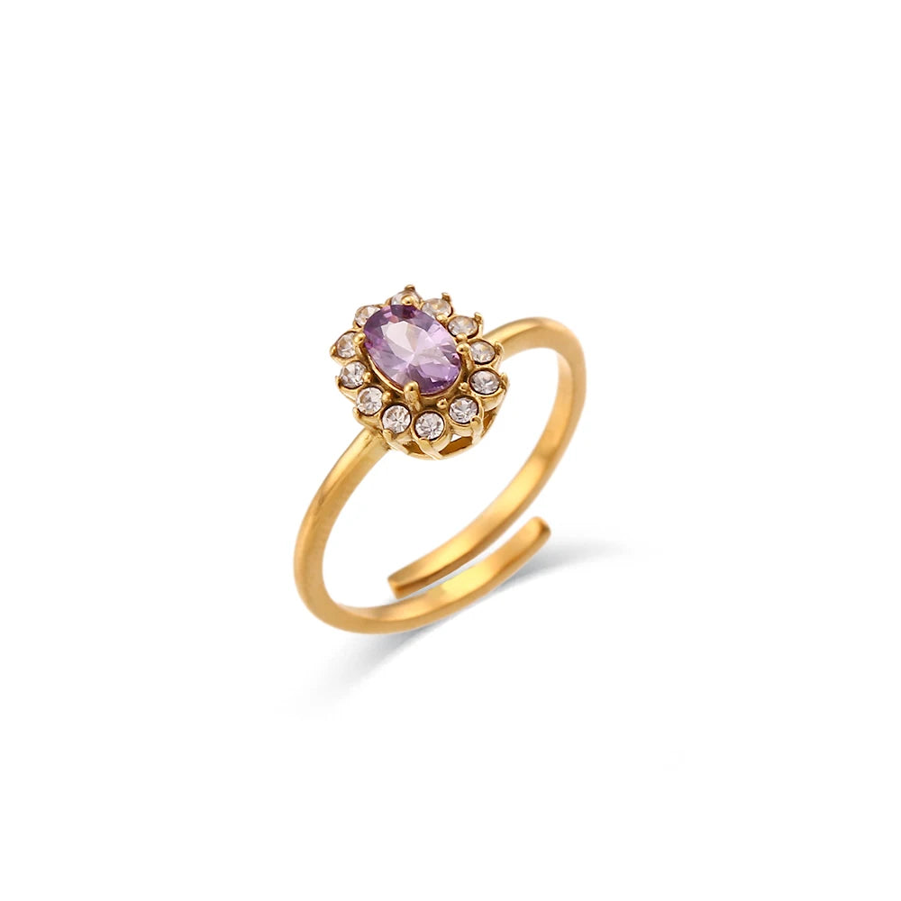 Oval Cubic Zirconia Ring