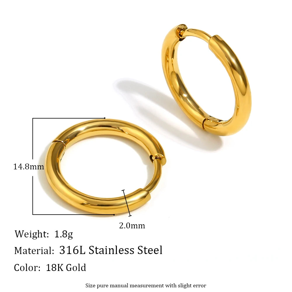 14k Gold Plated Hoop Earrings