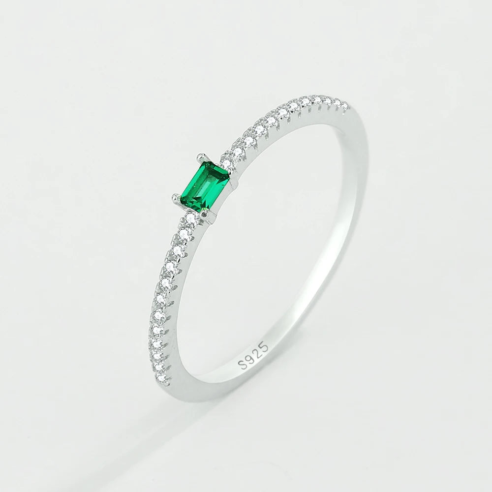 Stacking Emerald Ring with Diamonds