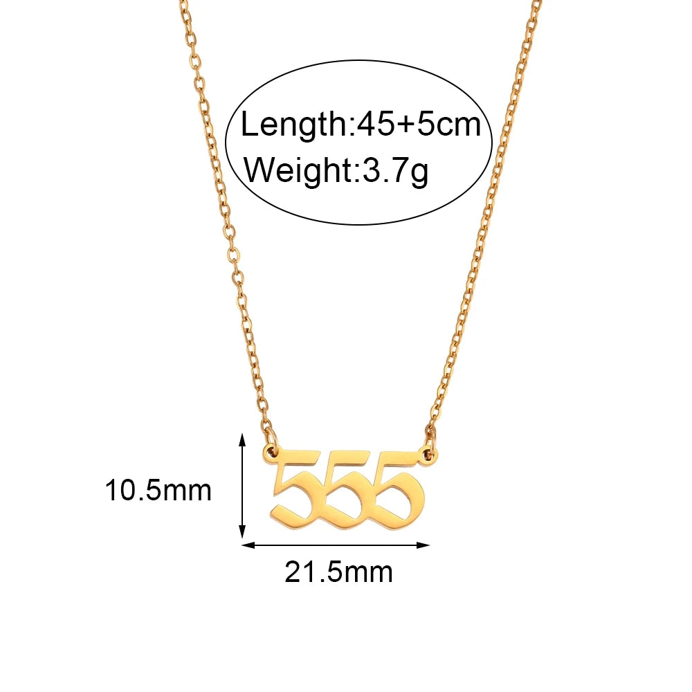 Gold Plated Angel Number Necklace