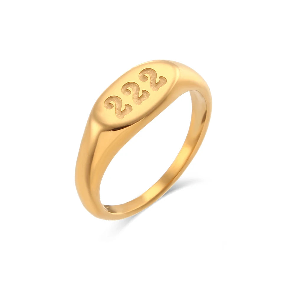 18K Gold Plated Angel Number Rings