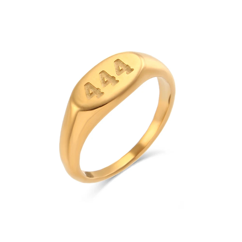 18K Gold Plated Angel Number Rings