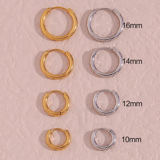 Gold Plated Small Hoop Huggies Earrings