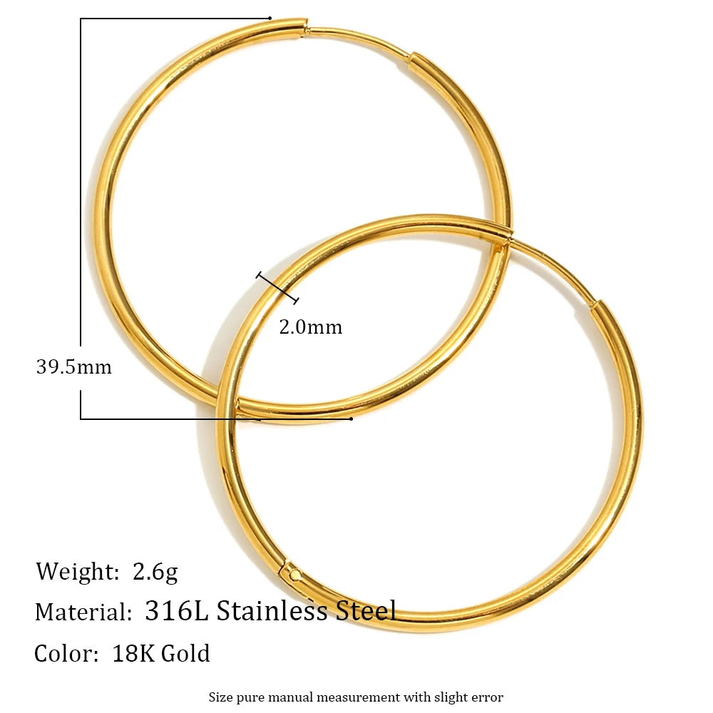 14k Gold Plated Hoop Earrings