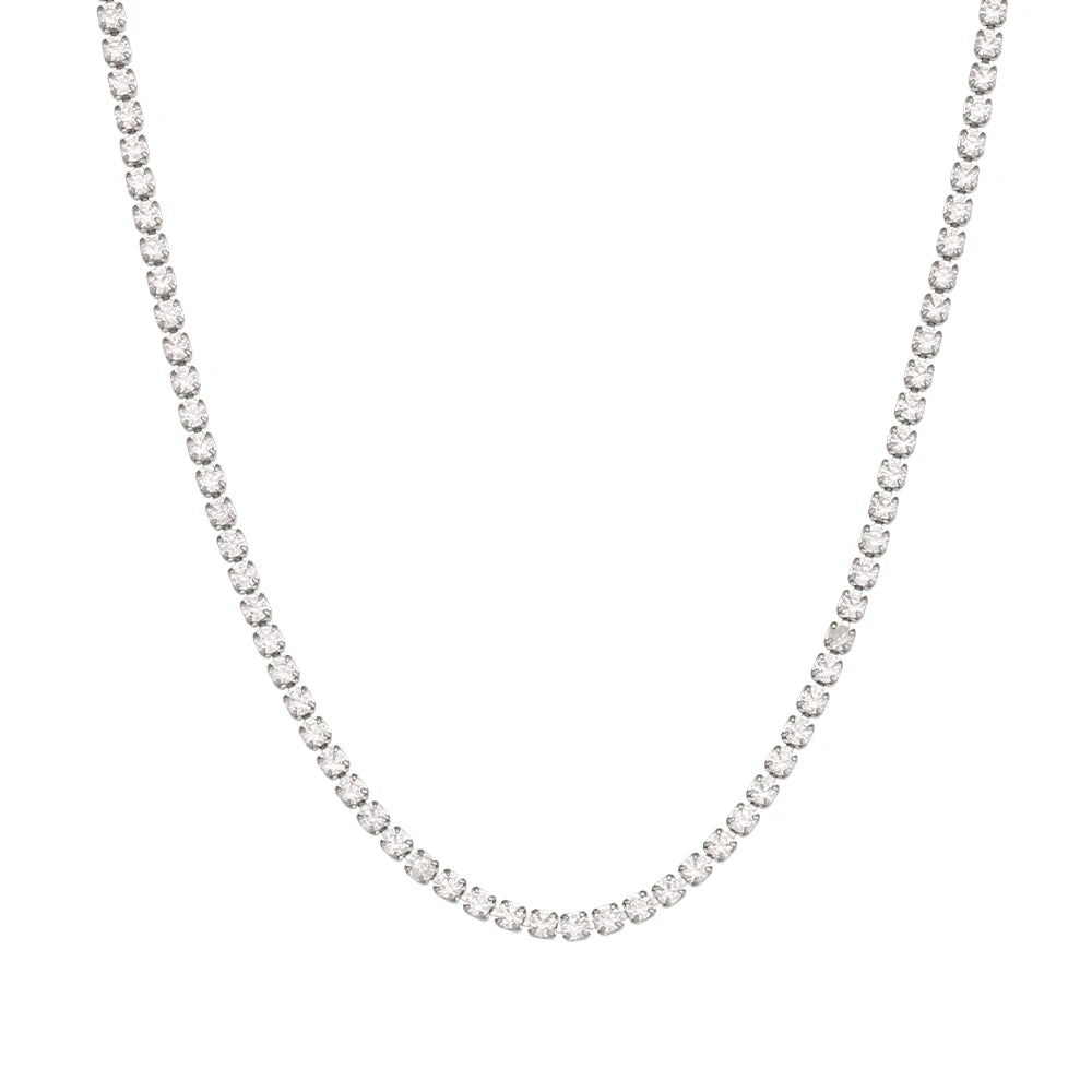 Zircon Tennis Necklace and Bracelet Set