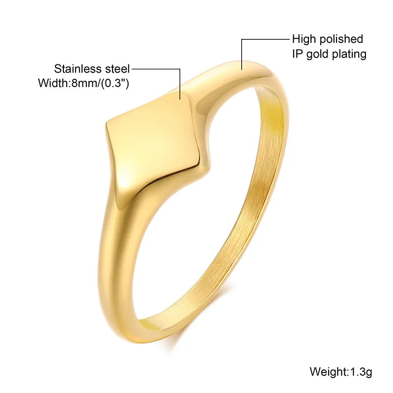 CZ Pinky Signet Ring