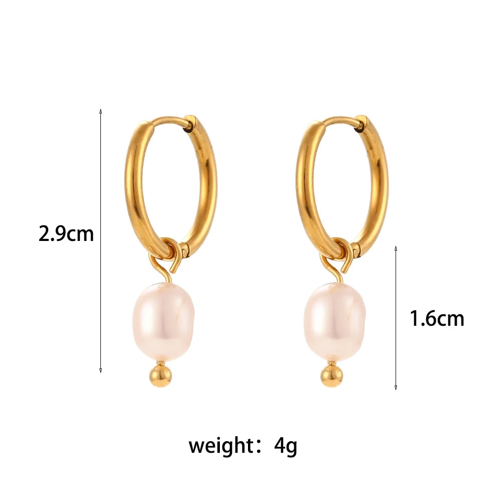 Freshwater Pearl Small Hoop Earrings