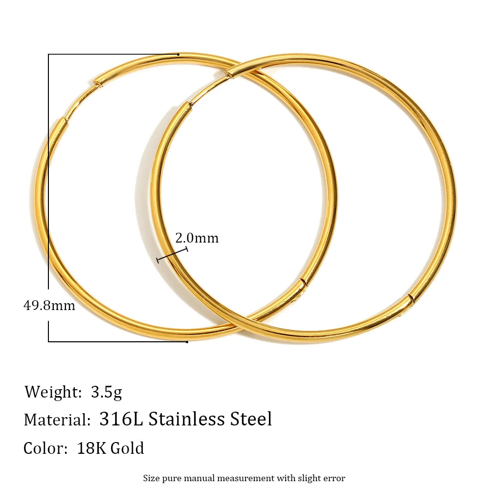 14k Gold Plated Hoop Earrings