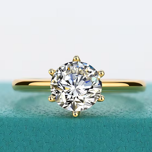 14K Gold Moissanite Ring - 1,2,or 3 CT